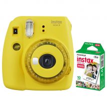 Fujifilm Instax Mini 9 Clear Yellow with Single Pack (10 Sheets)