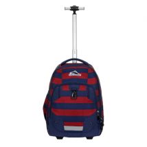 Front Picture of High Sierra ZESTAR Wheeled Backpack in Rugby Stripe Style colour