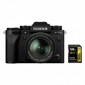 Fujifilm X-T5 Mirrorless Camera with XF 18-55mm F/2.8-4 Lens (Black)