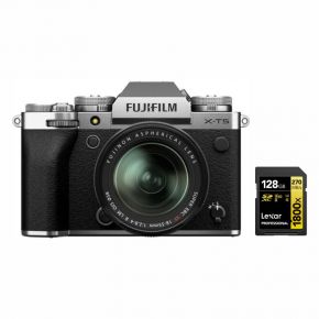 Fujifilm X-T5 Mirrorless Camera with XF 18-55mm F/2.8-4 Lens (Silver)