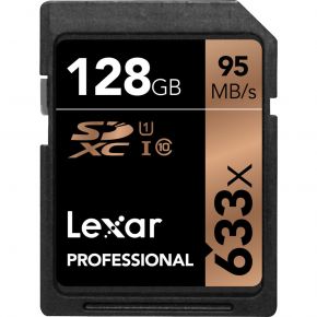 Lexar LSD128GCB1EU633 PROFESSIONAL SD (633X) 128GB SD CARD