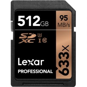 Lexar LSD512CBEU633 PROFESSIONAL SD (633X) 512GB SD CARD