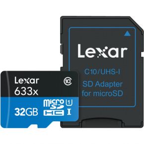 Lexar Professional Micro SD 32GB 633x Card with Adapter
