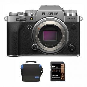 Fujifilm X-T4 Mirrorless Camera (Body) with Accessories (Silver)