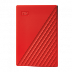 WD 4TB My Passport  Slim USB 3.0 Hard Drive - Red