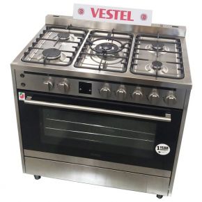 Vestel 5 Gas Burners Cooker - (FP96F51X)