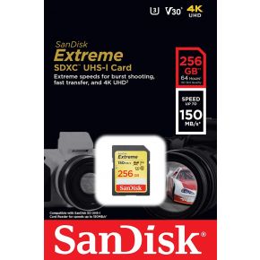 SanDisk 256GB Extreme SDXC  Memory Card (SDSDXV5-256G-GNCIN)