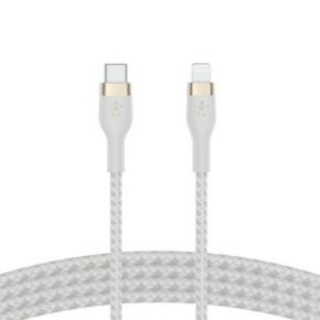 Belkin Braided Silicone Lightening to TYPE-C Cable (3 Meter) (White)