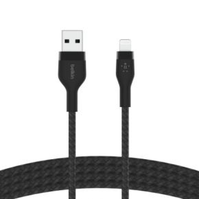Belkin Braided Silicone USB-A to Lightening Cable (3 Meter) (Black)