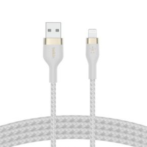 Belkin Braided Silicone USB-A to Lightening Cable (3 Meter) (White)