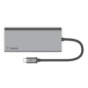 BELKIN - Multimedia Hub - USB-C + Power (Space Gray)