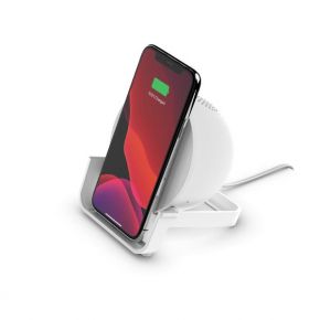 BELKIN Boost Charge 10W Wireless Charging Stand + Bluetooth Speaker - White (AUF001MYWH)