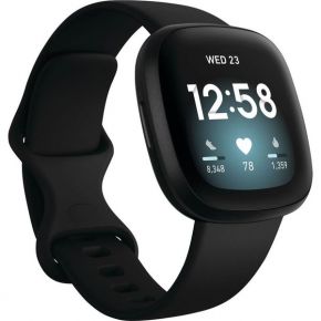 Fitbit Versa 3 Smartwatch (Black/Black Aluminium)