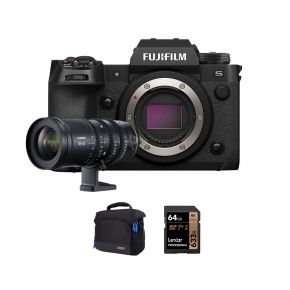 Fujifilm X-H2s Mirrorless Camera Body Only With Fujinon MK-X 18-55mm T2.9 Lens and Accessories Kit