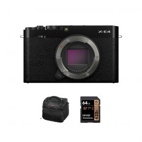 Fujifilm X-E4 Digital Mirrorless Camera Body with Accessories Kit (Black)