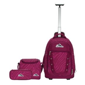 High Sierra TACTIC 3-Piece Wheeled Backpack Set (Zebra)