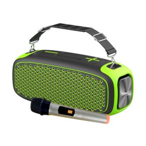 WiWU Max Wireless Speaker with Wireless Microphone (Yellow Green)