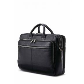 Samsonite CLASSIC LEATHER Toploader Bag (Black)