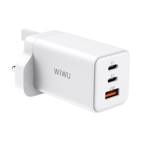 WiWu  65W GAN Fast Charger DUAL PD + QC 3.0 (White)