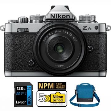 Nikon Z fc Mirrorless Digital Camera with 28mm Lens Kit, Nikon Premium membership, NS membership, Benro Camera Case and Lexar 128GB Memory card