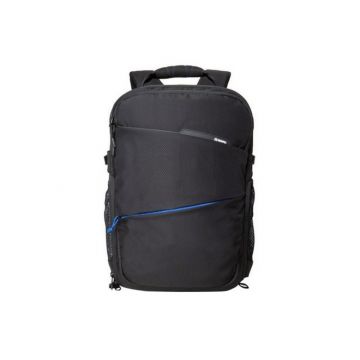 Front image of Benro Gamma 200 Backpack and  Camera case in Black Colour