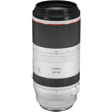Perspective view of Canon RF 100-500MM F4.5-7.1 L IS USM Lens