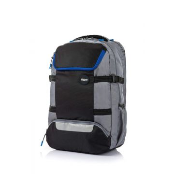 Black and Grey Backpack with Multiple Compartments