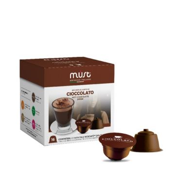 Perspective view of Must Espresso Dolce Gusto Compostable Capsule (Chocolate)
