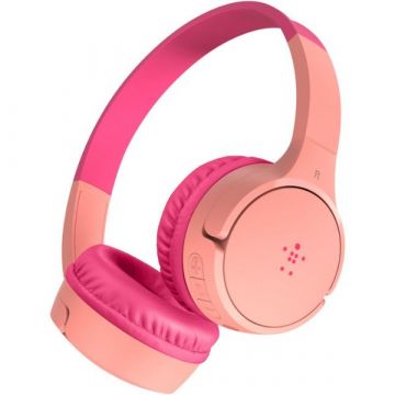 Belkin - Soundform Mini Kids On-Ear Wireless Headphones - Pink