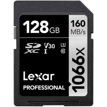  Lexar 128GB Professional 1066x UHS-I SDXC Memory Card