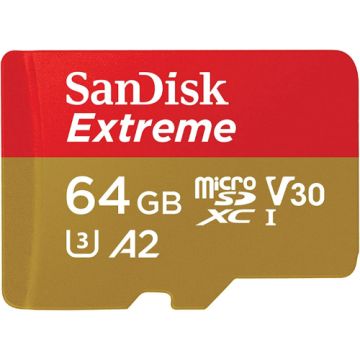 SanDisk 64GB Extreme microSD UHS I Card