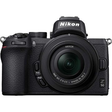 Nikon Z50 Mirrorless Camera With 16-50mm lens front view