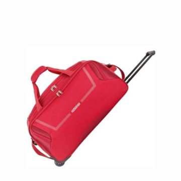 Red American Tourister COSMO Duffel Bag with Wheels 