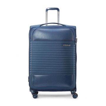Ensign Blue American Tourister Fornax 66cm suitcase with spinner wheels