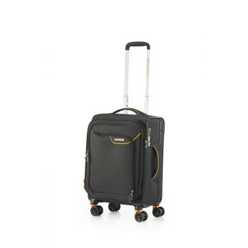 American Tourister Applite Black Mustard 55cm Luggage with rPET Fabric
