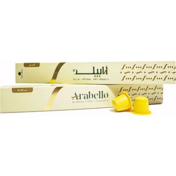 Arabello Nepresso Compatible Arabic Coffee Capsules with Saffron