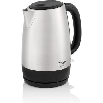 Perspective view of ARZUM AR3074 Hotty Stainless Steel Kettle in Silver