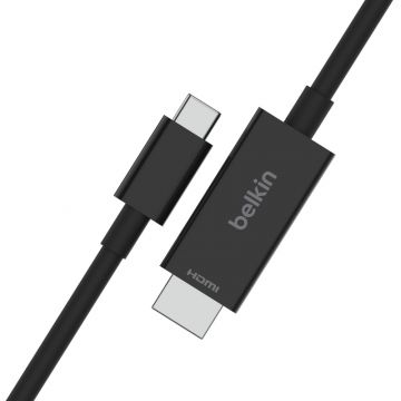 2M USB-C to HDMI cable with black connectors
