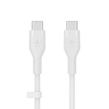 Belkin BOOST CHARGE Flex silicone USB-C to USB-C 2.0 1M Cable (White)