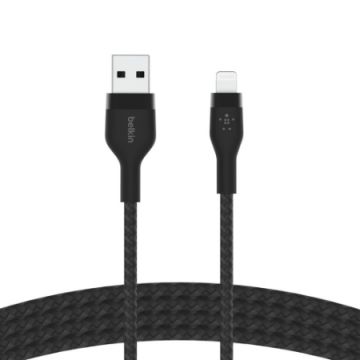 picture of Belkin Braided Silicone USB-A to Lightening Cable 3Meter in black colour
