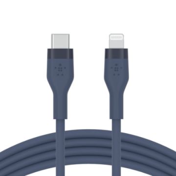 base picture of Belkin Silicone Lightening to TYPE-C Cable of 1 Meter available in Blue colour