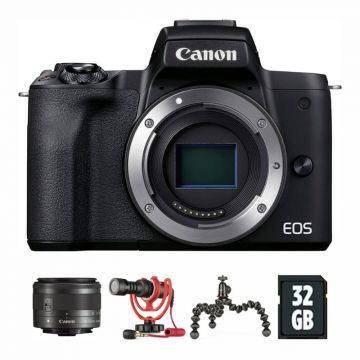 Canon EOS M50 Mark II EF-M15-45 IS STM Premium Vlogger Kit 