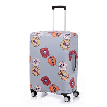 Samsonite TRAVEL ESSENTIALS Lycra Luggage Cover (Large) (Heritage Patches)