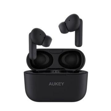 Perspective View of Aukey EP-M1S Bluetooth 5.2 TWS True Wireless Earbuds in Black Colour