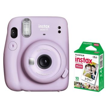 Fujifilm Instax Mini 11 Camera with 10 Sheets Film Pack (Lilac Purple)