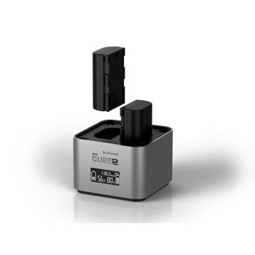 Perspective View of Hahnel ProCube2 Charger For Canon Batteries