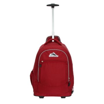 Front Picture of High Sierra CHASER Wheeled Backpack in Chili Pepper Colour