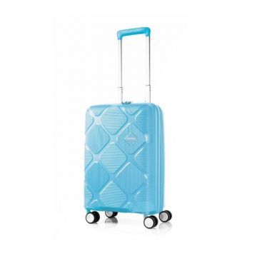American Tourister Instagon Pastel Blue 55cm Luggage with TSA Lock with USB Port

