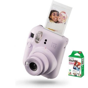 Fujifilm Instax Mini 12 Instant Camera with Instax Instant Film (Lilac Purple)