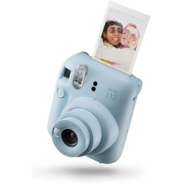 Fujifilm Instax Mini 12 Pastel Blue Camera + Instax mini film Single Pack (10 Sheets)